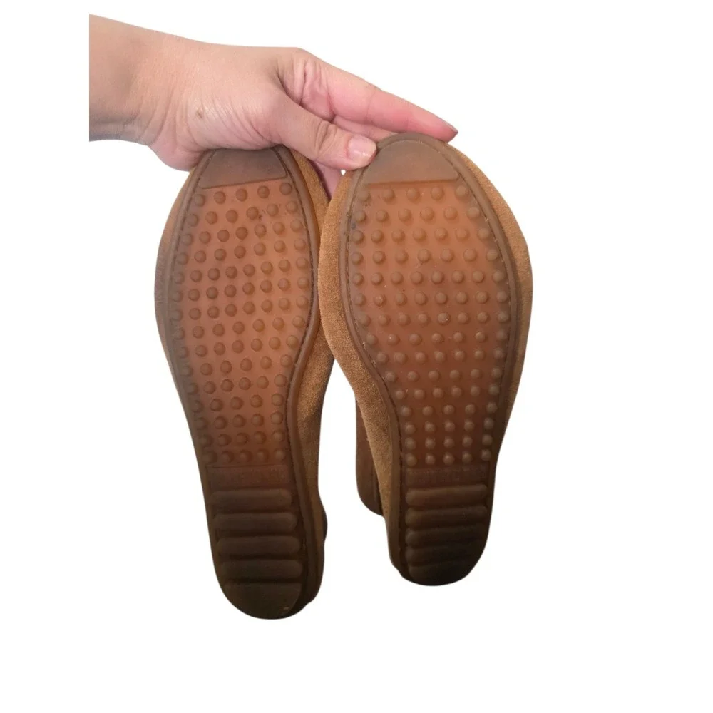 Minnetonka El Paso Moccasins Women's 9 Brown Suede Aztec Loafers Boho